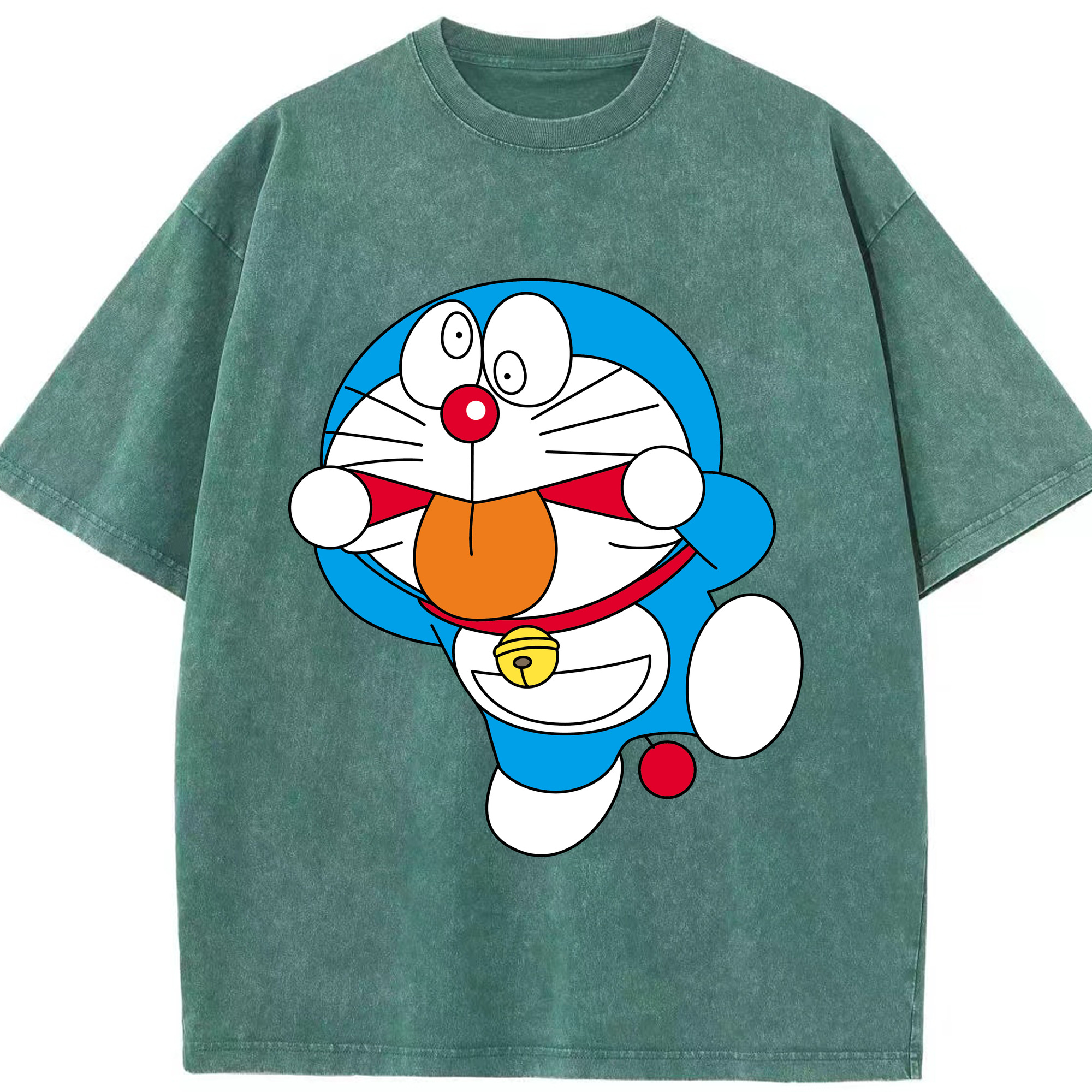 （画像用） ドラえもん Doraemon 綿100% ヴィンテージ風 半袖Tシャツ（フロントプリント）